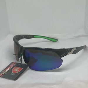 Khan Polarized Sport Sunglasses – Blue Mirrored Lens – UV Protection
